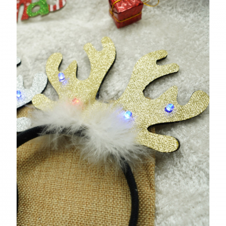 Bentita/cerc ren de Craciun, culoare negru cu auriu, marime standard, Flippy [4]