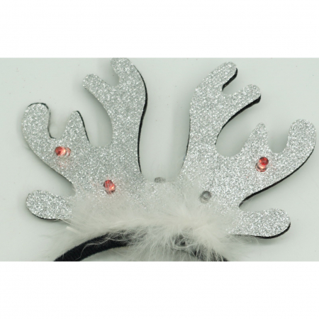 Bentita/cerc ren de Craciun, culoare negru cu gri metalic, marime standard, Flippy [4]