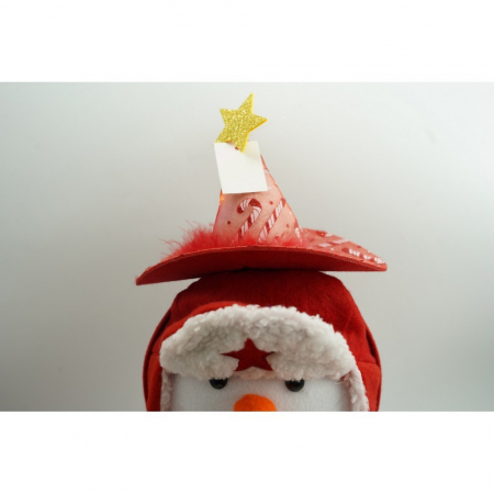 Bentita/cerc tip palarie de Craciun, culoare rosie cu led, marime standard, Flippy [6]