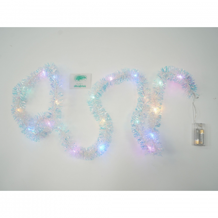 Beteala Craciun cu LED, Multicolora, simpla, 2 m x 5 cm, PVC, Sir, Artificiala, Flippy [4]
