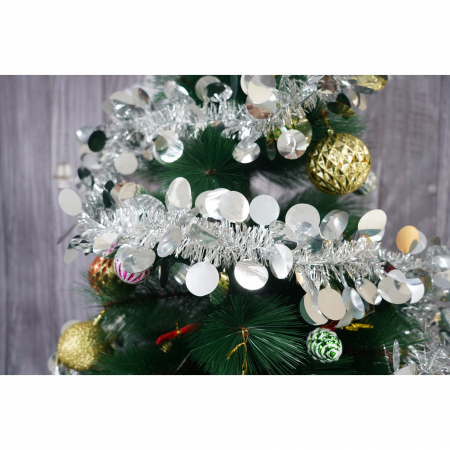 Beteala Craciun, Flippy, argintiu, marimea: 2 m x 11 cm material:folie PVC, interior/exterior [2]