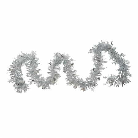 Decoratiuni, ornamente si articole Craciun - Beteala Craciun, Flippy, argintiu, marimea: 2 m x 9 cm x 9 cm material:folie PVC, interior/exterior