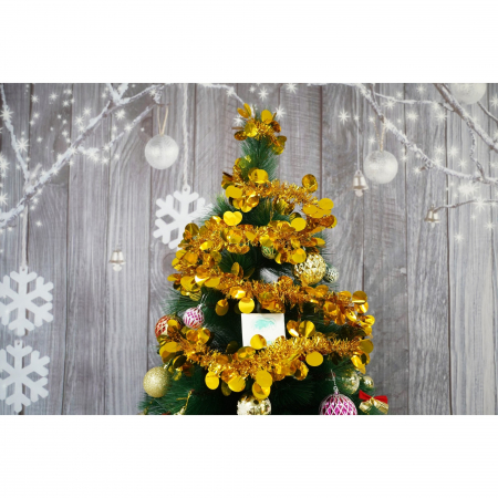 Beteala Craciun, Flippy, auriu, marimea: 2 m x 11 cm material:folie PVC, interior/exterior [1]