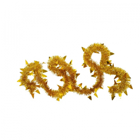 Decoratiuni, ornamente si articole Craciun - Beteala Craciun, Flippy, auriu, marimea: 2 m x 9 cm x 5 cm material:folie PVC, interior/exterior