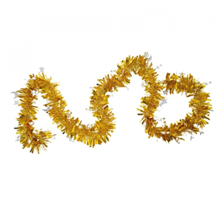 Decoratiuni, ornamente si articole Craciun - Beteala Craciun, Flippy, auriu, marimea: 2 m x 9 cm x 9 cm material:folie PVC, interior/exterior
