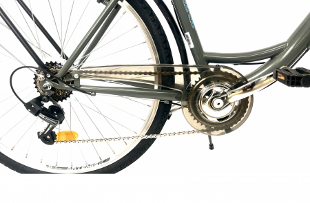 Bicicleta Citadinne Shimano, S2603, 26 inch, Cadru Otel, Gri/Albastru [4]