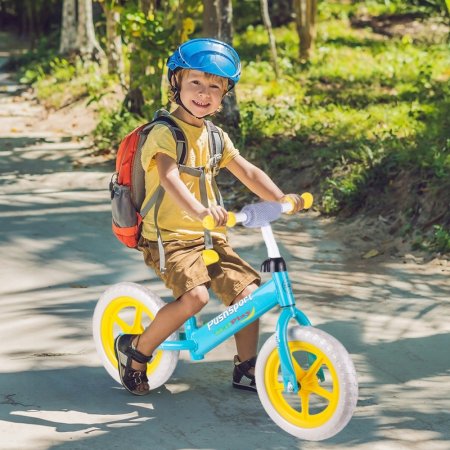 Bicicleta echilibru fara pedale, Balance, Albastru cu galben [2]