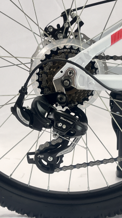 Bicicleta MTB 24″ BR Tornado , cadru Aluminiu 14″ ,21 viteze, Shimano ,Alb [4]