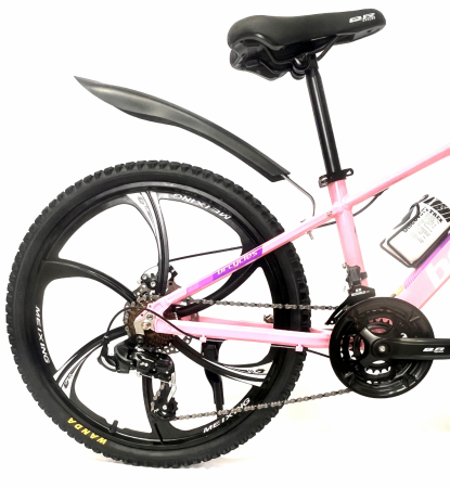 Bicicleta MTB 24″ BR Tornado, cadru Aluminiu, 21 viteze, Roti magnesium cu Shimano, Roz [4]