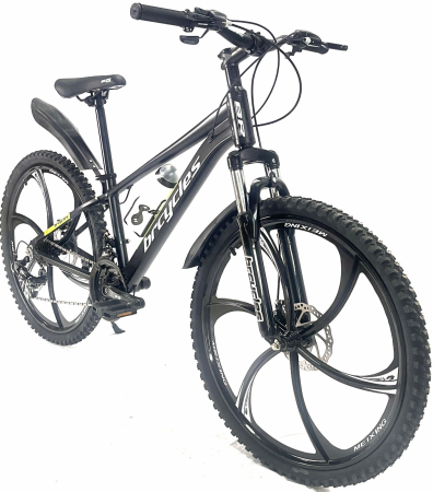 MTB - Bicicleta MTB 24″ BR A2404 Tornado, cadru Aluminiu, 21 viteze, Roti magnesium cu Shimano, Negru