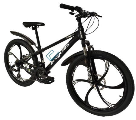 Biciclete 24" - Bicicleta MTB 24″ S2403, cadru OTEL, 21 viteze, Roti magnesium cu Shimano, Negru