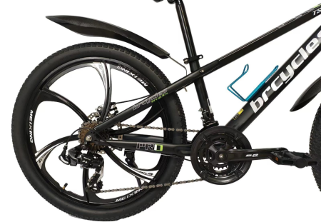 Bicicleta MTB 24″ S2403, cadru OTEL, 21 viteze, Roti magnesium cu Shimano, Negru [5]