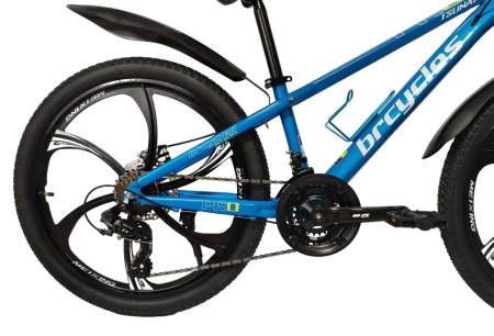 Bicicleta MTB 24″ S2403, cadru OTEL, 21 viteze, Roti magnesium cu Shimano, Albastru [5]