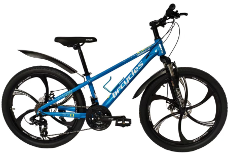 Biciclete 24" - Bicicleta MTB 24″ S2403, cadru OTEL, 21 viteze, Roti magnesium cu Shimano, Albastru