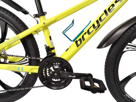 Bicicleta MTB 26″ S2603, cadru OTEL, 21 viteze, Roti Magnesium cu Shimano, Galben [8]