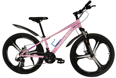 MTB - Bicicleta MTB 26″ BR A2604 Tornado, cadru Aluminiu, 21 viteze, Roti magnesium cu Shimano, Roz