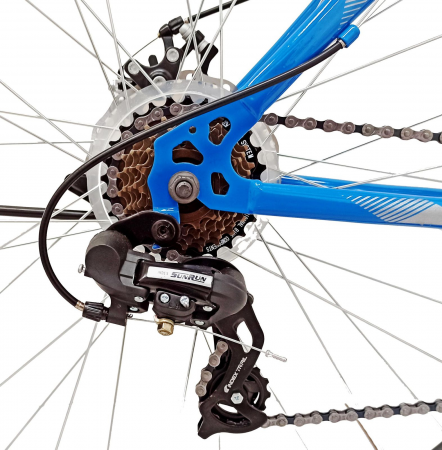 Bicicleta MTB-HT 29" BR Arizona, cadru otel 17', manete secventiale, frane disc, 21 viteze, Albastru [4]