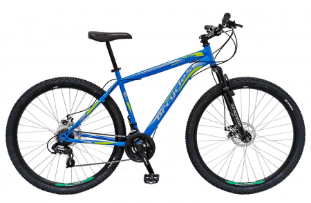Biciclete adulti - Bicicleta MTB-HT 29" BR Arizona, cadru otel 17', manete secventiale, frane disc, 21 viteze, Albastru