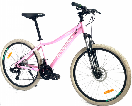 MTB - Bicicleta MTB 26″ BR S2602 Tsunami , cadru otel 15″ ,21 viteze, Shimano Roz