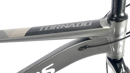 Bicicleta MTB 29″ BR Tornado A2905 Trekking cu Carrier, cadru Aluminiu, 21 viteze, cu Shimano, Gri [2]