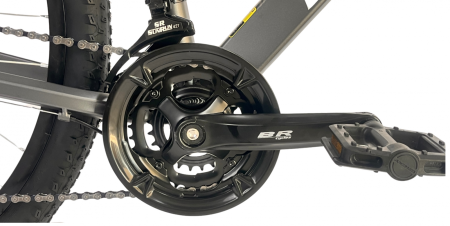 Bicicleta MTB 29″ BR Tornado A2905 Trekking cu Carrier, cadru Aluminiu, 21 viteze, cu Shimano, Gri [4]