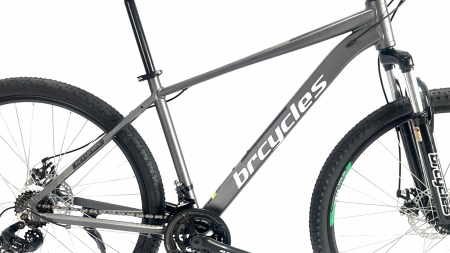 Bicicleta MTB 29″ BR Tornado, cadru Aluminiu, 21 viteze, cu Shimano, Gri [2]