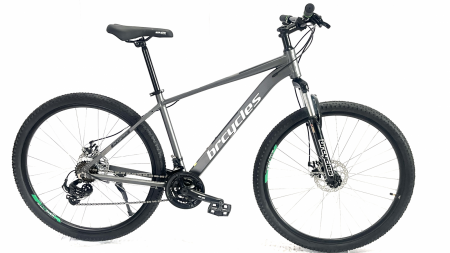 Biciclete adulti - Bicicleta MTB 29″ BR Tornado, cadru Aluminiu, 21 viteze, cu Shimano, Gri