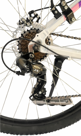 Bicicleta MTB 29″ BR Tornado Trekking cu Carrier, cadru Aluminiu, 21 viteze, cu Shimano, Alb [5]