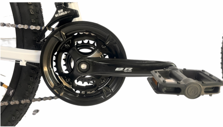 Bicicleta MTB 29″ BR Tornado Trekking cu Carrier, cadru Aluminiu, 21 viteze, cu Shimano, Alb [4]