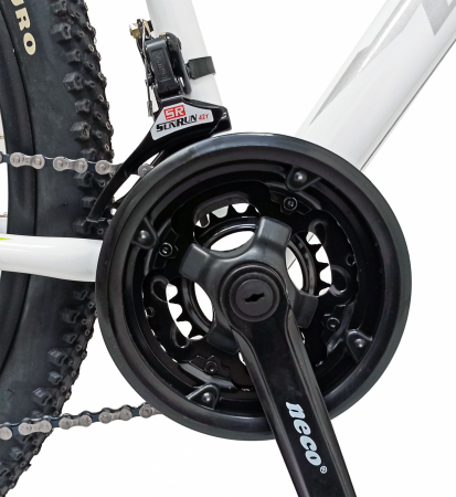 Bicicleta MTB-HT 29" BR Arizona, cadru otel 17', manete secventiale, frane disc, 21 viteze, alb/negru [5]