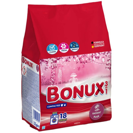 Detergenți și soluții de curățenie - Bonux Detergent Automat 1.17 kg Rose 18 spalari