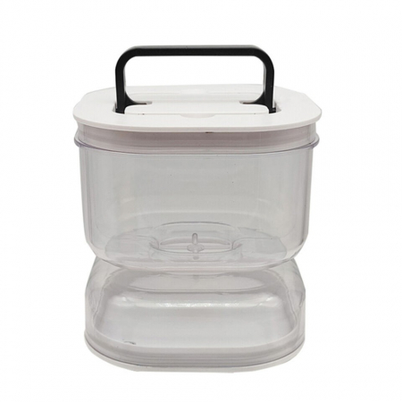 Borcan pentru Muraturi, Flippy, cu Separator pentru Lichide, Ermetic, Termorezistent, Tip Clepsidra, 1400 ml, ABS, Alb, 13.5x9.5 cm [4]