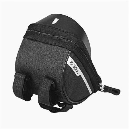 Borseta bicicleta impermeabila cu husa pentru telefon Flippy, montare pe ghidon, compatibila cu telefoane de pana la 16 cm, spatiu depozitare, 18.5x9.5 cm, negru [6]