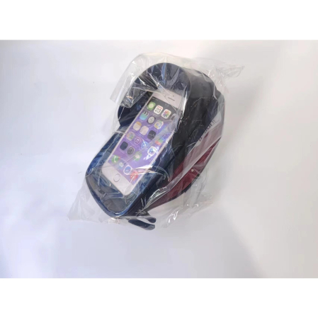 Borseta bicicleta impermeabila cu husa pentru telefon Flippy, montare pe ghidon, compatibila cu telefoane de pana la 16 cm, spatiu depozitare, 18.5x9.5 cm, rosu [6]