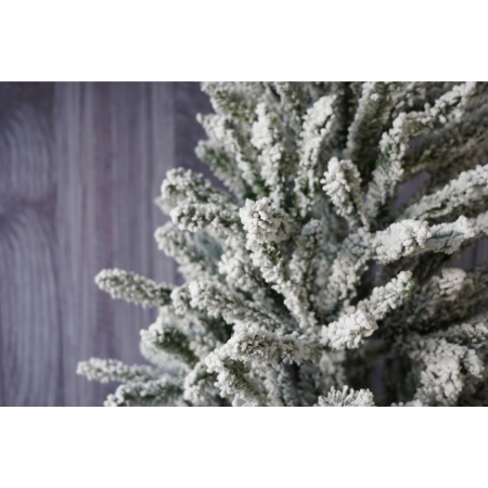 Lichidare Brad Artificial de Craciun, Flippy, 1.8 m inaltime, Verde, Pulverizat alb-tip zapada, Diametru inferior 110 cm, Interior/ Exterior [4]