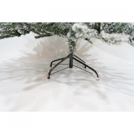 Brad Artificial de Craciun, Flippy, 1.8 m inaltime, Verde, Pulverizat alb-tip zapada, Diametru inferior 110 cm, Interior/ Exterior [7]