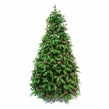 Brad artificial de lux cu cristale de gheata, dimensiune 240 cm, MI-164-240 [0]