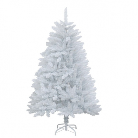 Brad de Craciun artificial cu suport inclus Flippy, 150 cm, 450 Ramuri Varfuri, Suport Clasic, Fara iluminare, utilizat pentru interior/exterior, Alb [0]