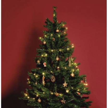 Lichidare Brad de Craciun artificial cu suport inclus Flippy, 155 cm, 600 ramuri/varfuri, material plastic, suport clasic, fara iluminare, utilizat pentru interior/exterior, verde [10]