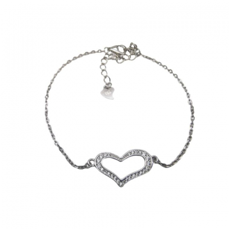 Bratara Argint 925 Inima Contur Asimetrica [0]