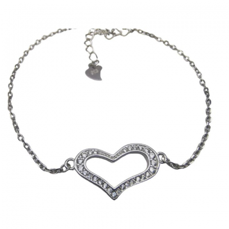 Bratara Argint 925 Inima Contur Asimetrica [1]