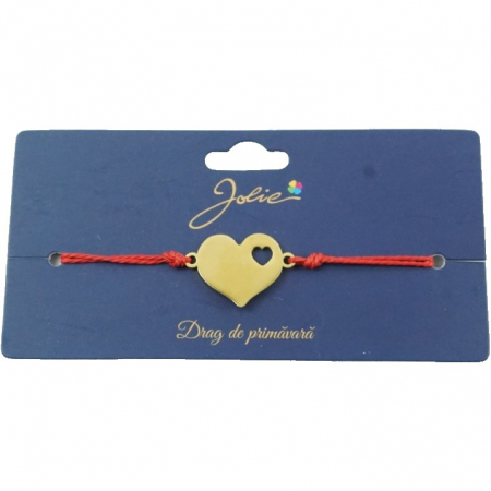 Sub 99 Lei - Bratara Aurie Inox Inima Decupata