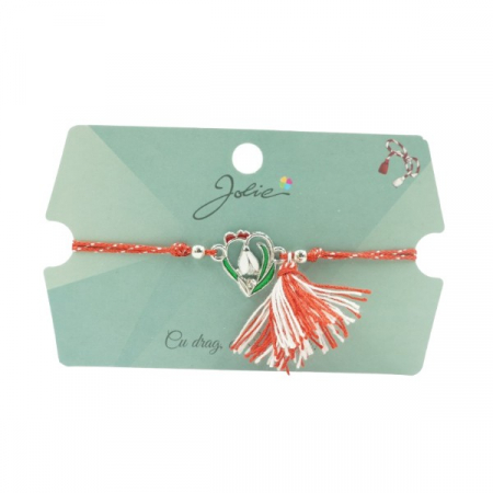 Sub 99 Lei - Bratara cu Ciucure Ghiocel in Inima