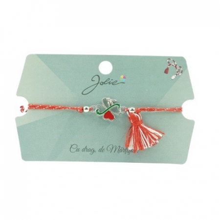 Sub 99 Lei - Bratara cu Ciucure Trifoi Contur