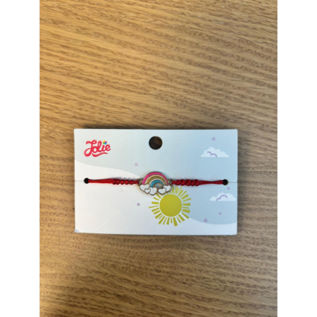 Martisor Bratara Copii - Bratara cu Impletitura pentru Copii Curcubeu si Nori