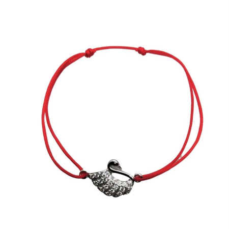 Bijuterii argint - Bratara cu Nod Dublu Argint 925, Lebada cu Zirconii, 1 g