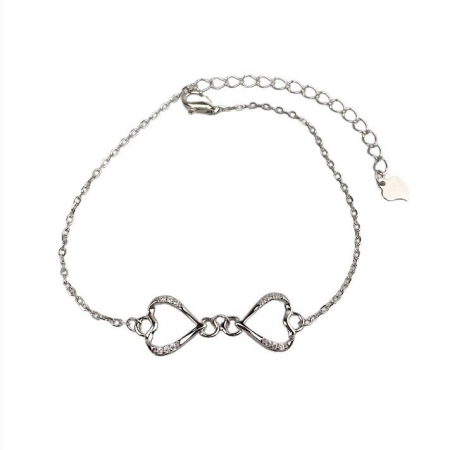 Bratari - Bratara din Argint 925 Inimi Unite cu Minizirconii, 1.99 g