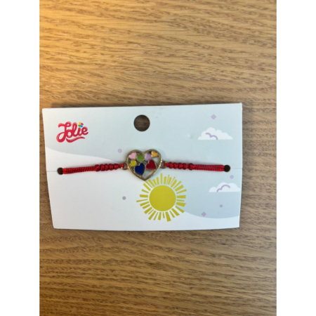 Martisor Bratara Copii - Bratara Jolie cu Impletitura pentru Copii Inimioare