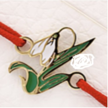 Bratara Placata cu Aur 24k - Bratara Placata cu Aur 24k Copii, Jolie, Model Lalea, cu Snur Rosu, 3.5 x 9.5, Multicolor