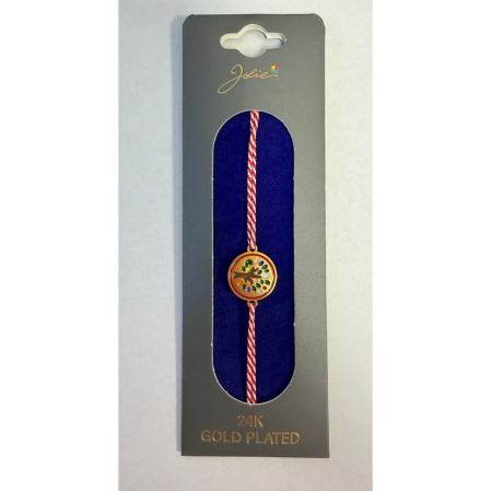 Bratara Placata cu Aur 24k - Bratara Placata cu Aur 24k, Snur Rosu, Model 1